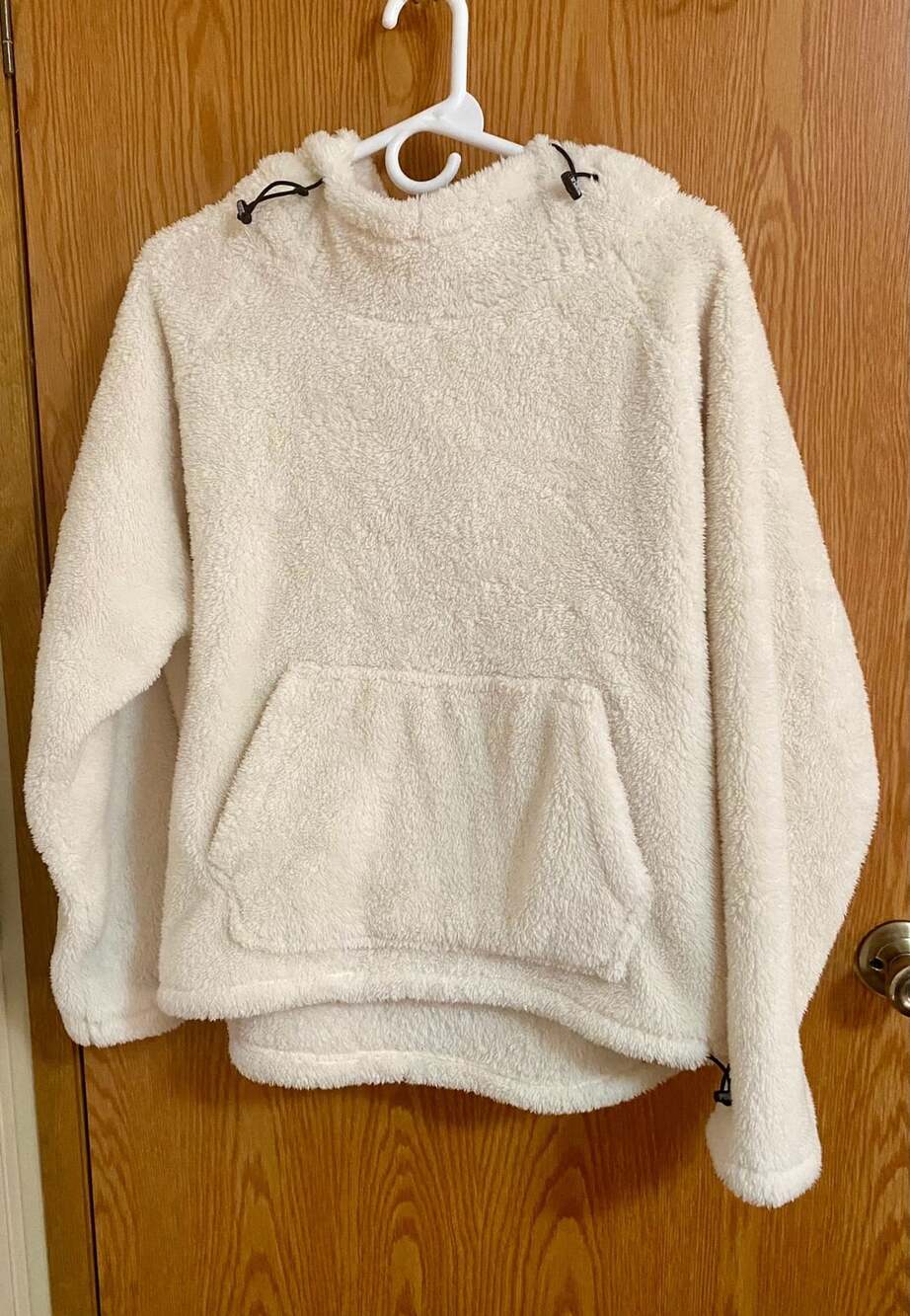 Pink Victoria's Secret Sherpa Hoodie M Off White